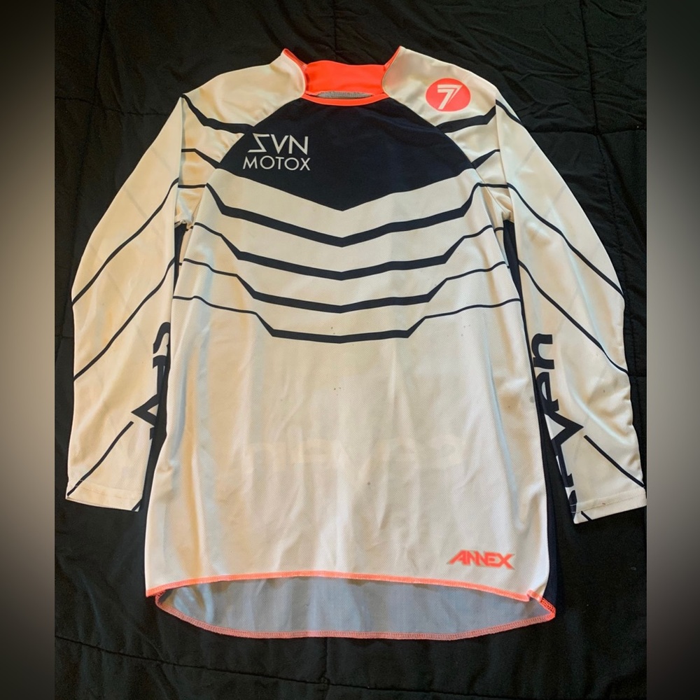 Seven Blue and White Jersey